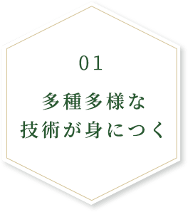 01多種多様な技術が身に着く